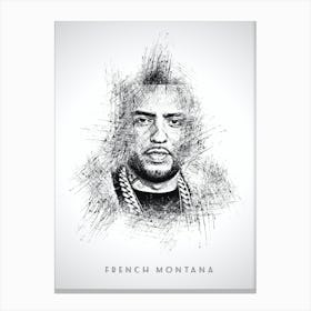 French Montana Rapper Sketch Canvas Print