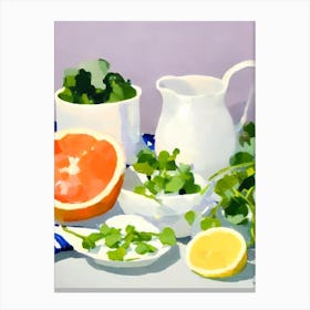 Watercress 2 Tablescape vegetable Canvas Print