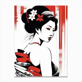 Geisha Woman Canvas Print