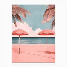 Pink Beach Canvas Print Canvas Print