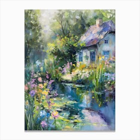  Floral Garden Enchanted Pond 10 Canvas Print