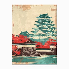 Himeji Jo Japan Mid Century Modern 3 Canvas Print