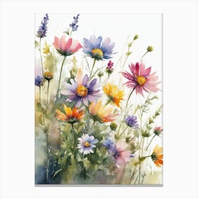 Watercolor Flowers Canvas Print Canvas Print