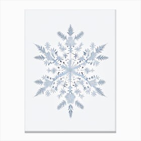 Winter Snowflake Pattern, Snowflakes, Pencil Illustration Canvas Print
