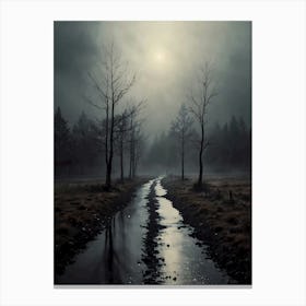 Misty Road Canvas Print