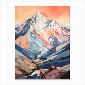 Mount Elbert Usa Mountain Painting Canvas Print