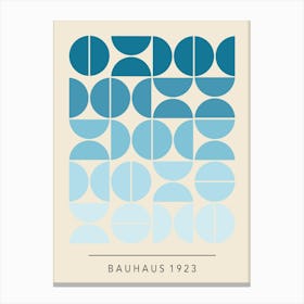 Gradient Blue Bauhaus Canvas Print