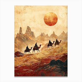 Camel Ride In The Desert 12 Canvas Print