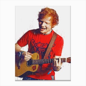 Ed Sheeran Singer Painted Canvas Print