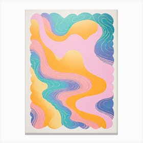 Abstract Landscape Risograph Style 9 Canvas Print