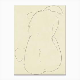 Drawing Of Nude Canvas Print