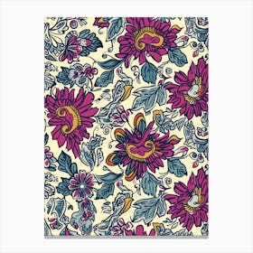 Iris Impress London Fabrics Floral Pattern 2 Canvas Print