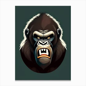 Angry Gorilla Showing Teeth, Gorillas Kawaii 1 Canvas Print