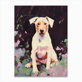 A Doberman Pinscher Dog Painting, Impressionist 2 Canvas Print
