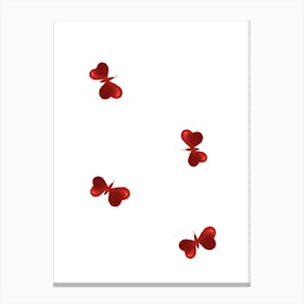 Red Butterflies Canvas Print