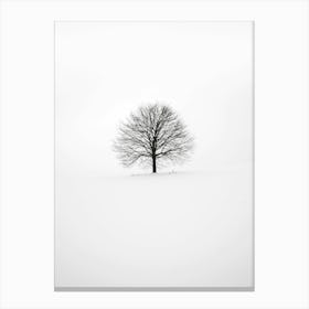 Minimalist Black and White Tree Canvas Print