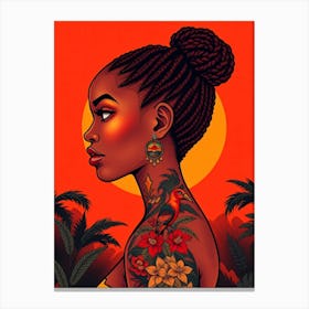 Tattooed Woman 5 Canvas Print