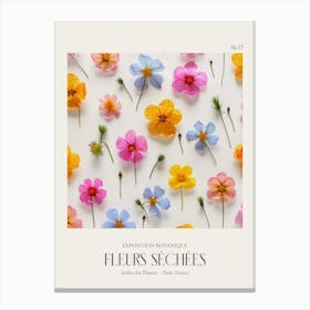 Fleurs Sechees, Dried Flowers Exhibition Poster 25 Canvas Print