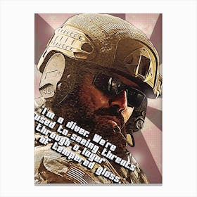 Blackbeard Rainbow Six Sige I M A Diver, We Re Used To Seeing Threats Through A Layer Of Tempered Glass Canvas Print