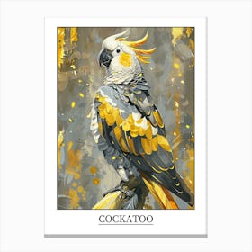 Cockatoo Precisionist Illustration 1 Poster Canvas Print