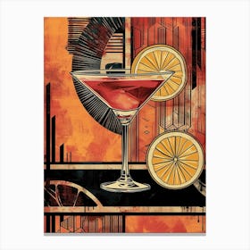Art Deco Cocktail 6 Canvas Print