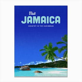 Visit Jamaica Country In The Caribbean Canvas Print