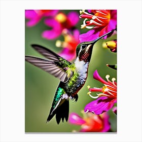 Male Ruby Throated Hummingbird -Reimagined 8 Canvas Print