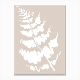 Fern Leaf Scandinavian Minimalist Canvas Print