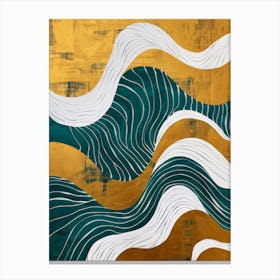 Abstract Wave Painting 8 Canvas Print