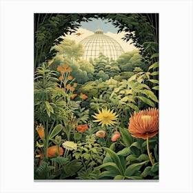 Nklin Park Conservatory And Botanical Garden Henri Rousseau Style 2 Canvas Print