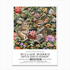 William Morris Easter Rabbit Bunny Textile Liberty London Canvas Print