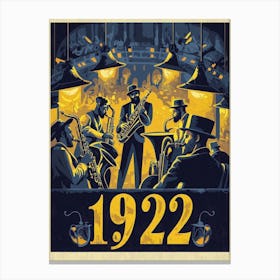 Aihrgdesign A Vintage Art Poster Celebrating The Jazz Age In 1 Canvas Print