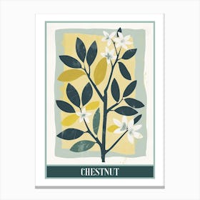 Chestnut Tree Flat Illustration 8 Poster Canvas Print