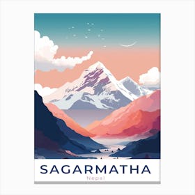 Nepal Sagarmatha Travel Canvas Print