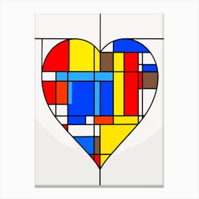 Heart Of Mondrian Canvas Print