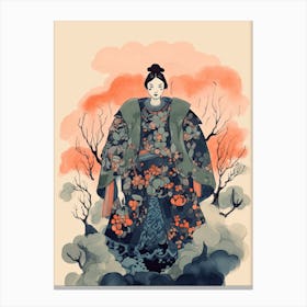 Female Samurai Onna Musha Illustration 14 Canvas Print