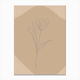 Berlin Botanical Garden Boho Line Art Canvas Print