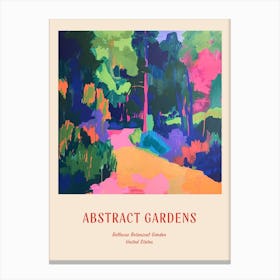 Colourful Gardens Bellevue Botanical Garden Usa 4 Red Poster Canvas Print