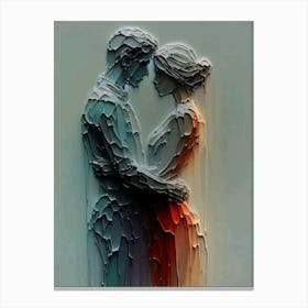 Couple Hugging Canvas Print