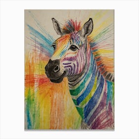 Rainbow Zebra 11 Canvas Print