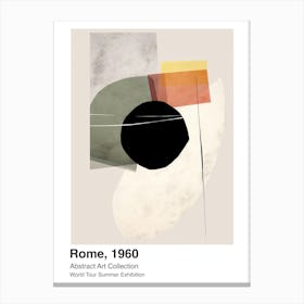 World Tour Exhibition, Abstract Art, Rome, 1960 8 Canvas Print