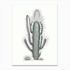 Rat Tail Cactus William Morris Inspired 1 Canvas Print