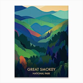 Great Smokey National Park Travel Poster Matisse Style 2 Canvas Print