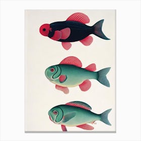 Blobfish Vintage Poster Canvas Print