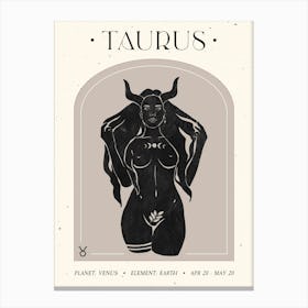 Taurus Celestial Canvas Print