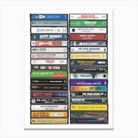 1990 Music - Cassette Print Canvas Print