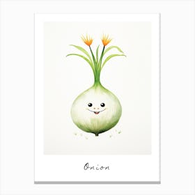 Friendly Kids Onion Poster Canvas Print