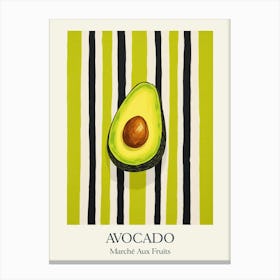 Marche Aux Fruits Avocado Fruit Summer Illustration 4 Canvas Print