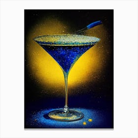 Corpse Reviver #1 Pointillism Cocktail Poster Canvas Print