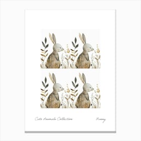 Cute Animals Collection Bunny 1 Canvas Print